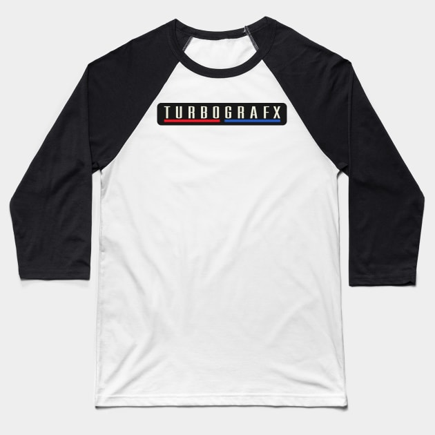 Turbografx Logo Baseball T-Shirt by MalcolmDesigns